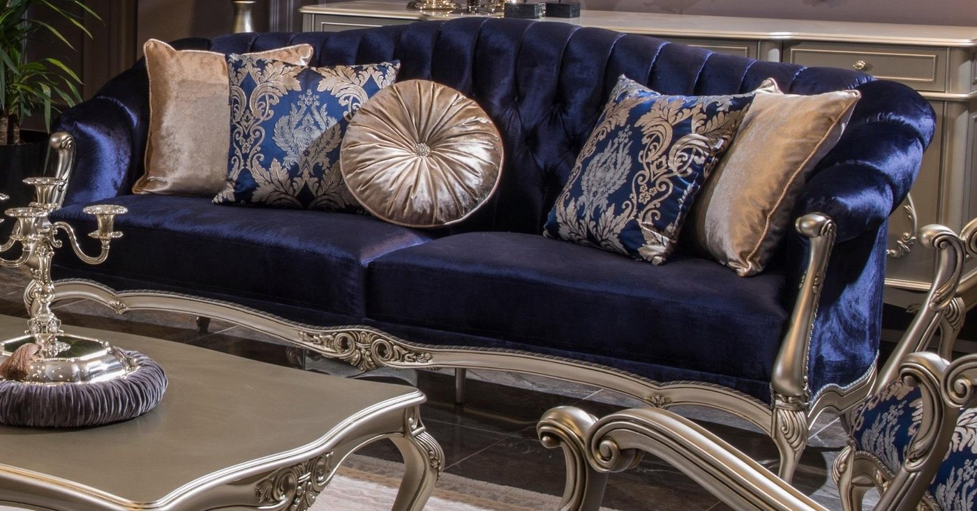 JVmoebel 3-Sitzer Blaues Textil Sofa für drei Personen – Bequeme Couch Möbel, Made in Europa von JVmoebel