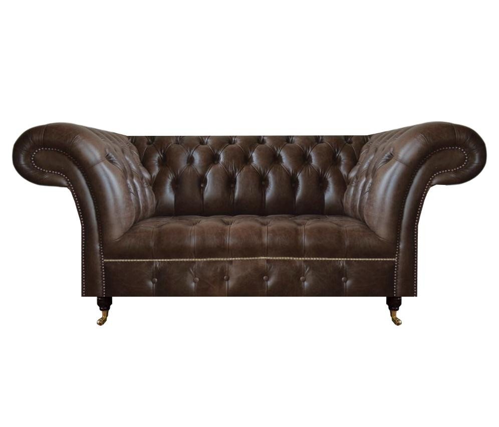 JVmoebel Sofa Brauner Chesterfield Leder Zweisitzer Moderne Wohnzimmer Designer, Made in Europa JVmoebel Sofa Brauner Chesterfield Leder Zweisitzer Moderne Wohnzimmer Designer, Made in Europa von JVmoebel
