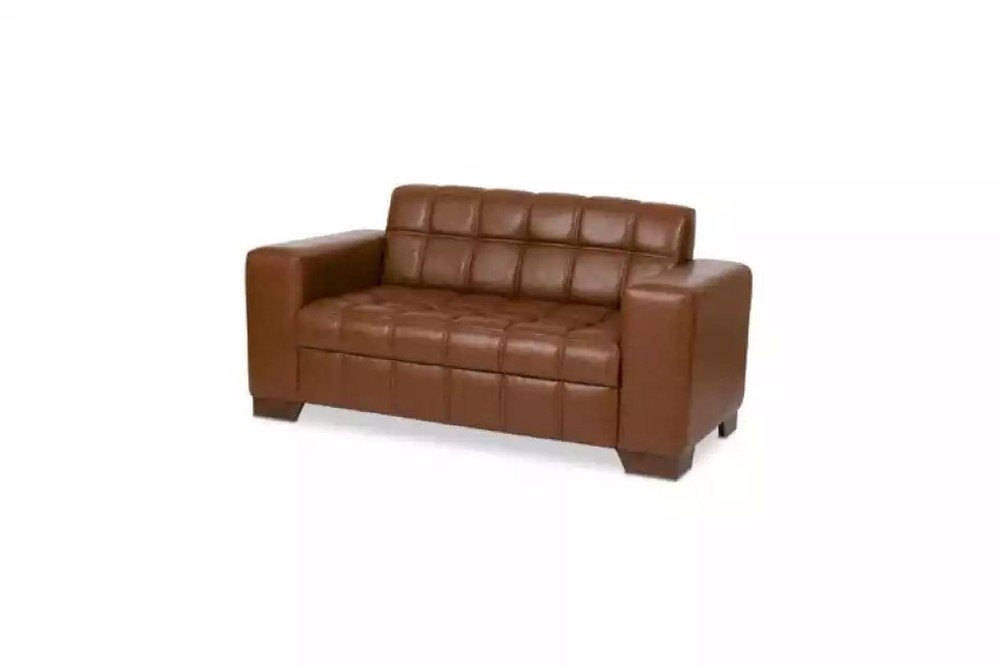JVmoebel Sofa Brauner Leder Zweisitzer für modernes Bürodesign, 1 Teile, Made in Europa von JVmoebel
