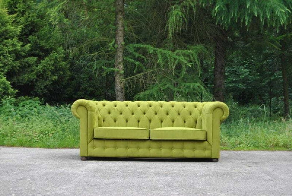 JVmoebel Sofa Chesterfield 2 Sitzer Couch Polster Textil Samt Couchen Sitz von JVmoebel