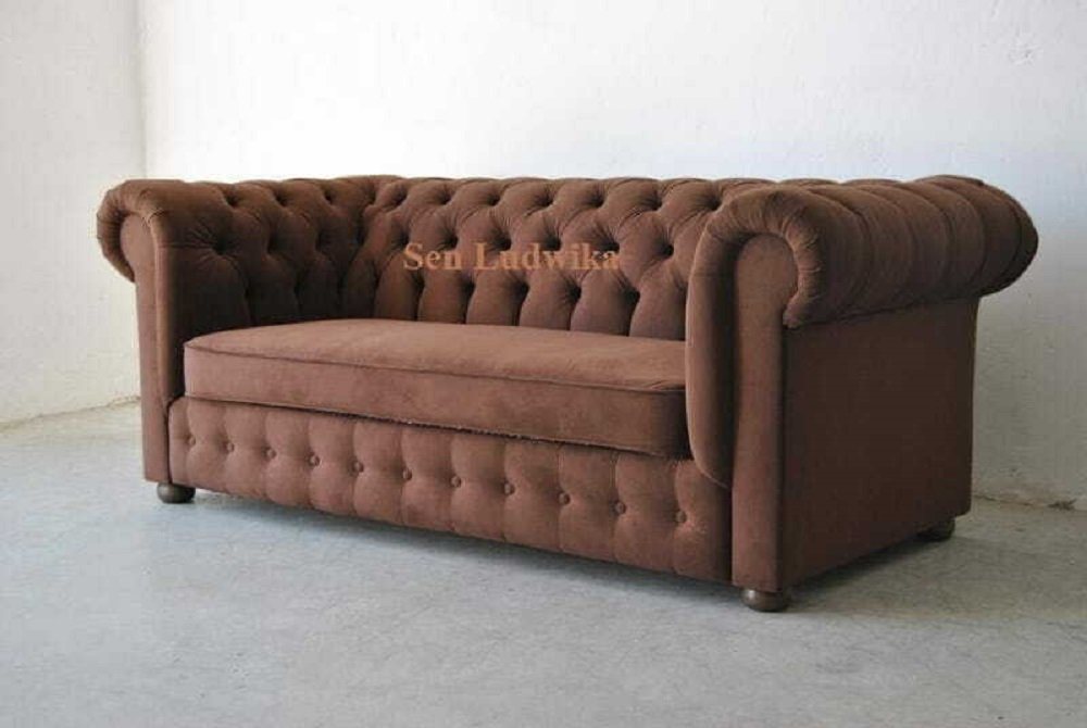 JVmoebel Sofa Chesterfield 3 Sitzer Couch Polster Textil Wohnzimmer von JVmoebel