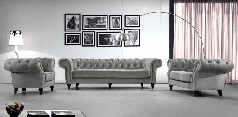 JVmoebel Chesterfield-Sofa XXL Sofagarnitur im Chesterfield-Stil – Polster Set mit Couch, Made in Europa von JVmoebel
