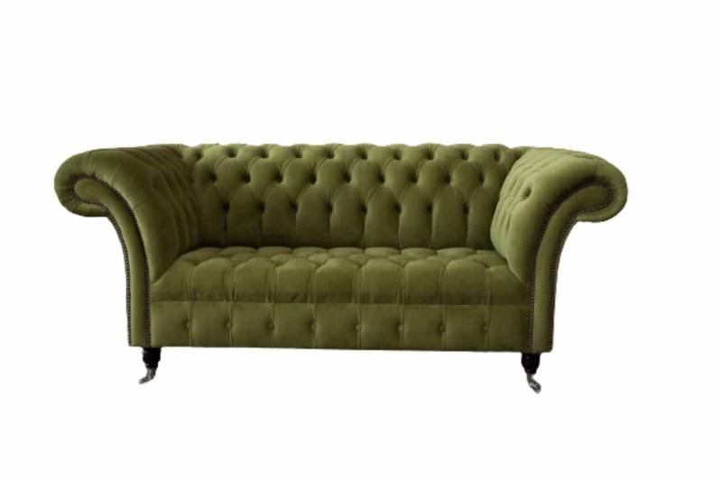 JVmoebel Sofa Chesterfield Couch 2-Sitzer Grün Stoff Polster Neu, Made in Europa JVmoebel Sofa Chesterfield Couch 2-Sitzer Grün Stoff Polster Neu, Made in Europa von JVmoebel