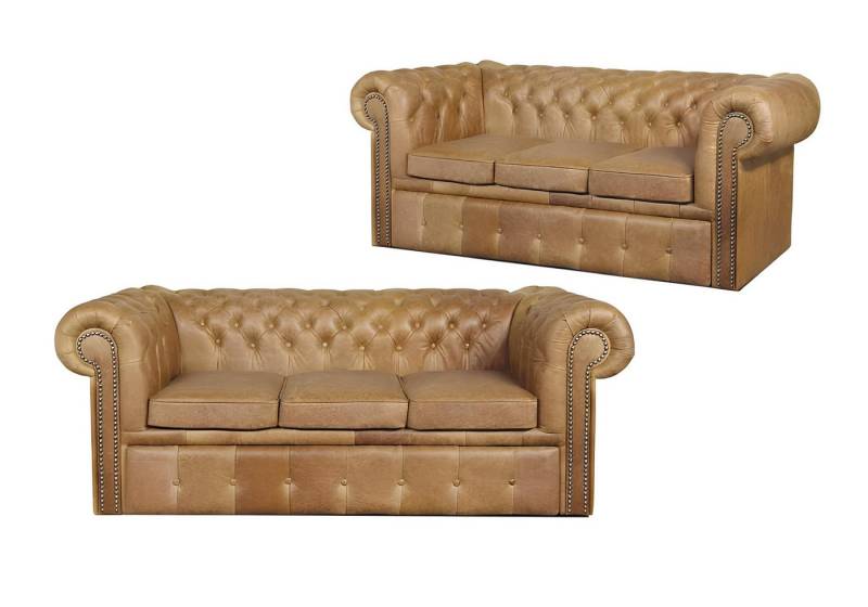 JVmoebel Sofa Chesterfield Designer Sofa Couch Polster Garnitur 3 Sitzer Napoli, Made in Europa von JVmoebel