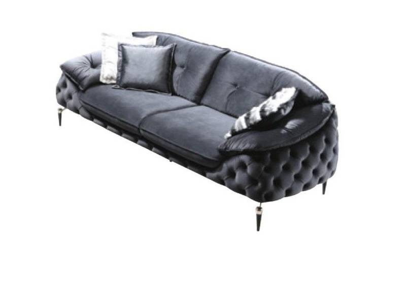 JVmoebel Chesterfield-Sofa Chesterfield Schlafsofa Dreisitzer Textil Leder Couch, Made in Europa JVmoebel Chesterfield-Sofa Chesterfield Schlafsofa Dreisitzer Textil Leder Couch, Made in Europa von JVmoebel