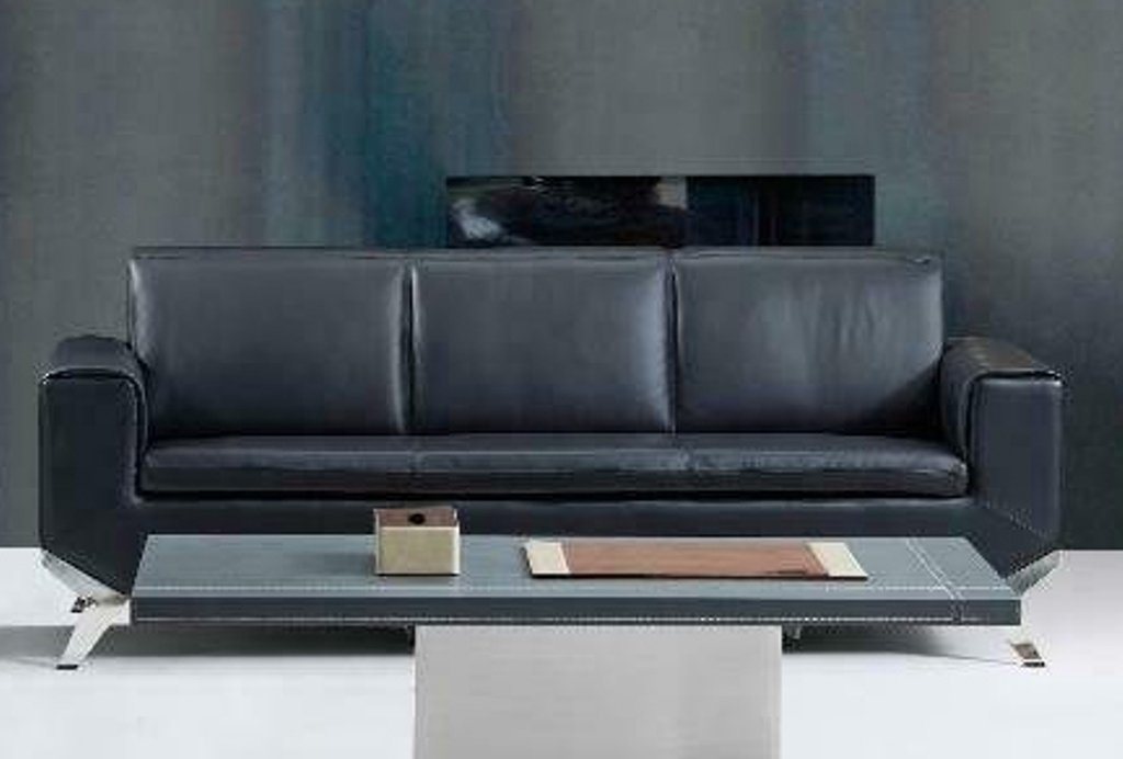 JVmoebel Sofa Design 3Sitzer Sofa Garnitur Couch Ledersofa Büroeinrichtung, Made in Europe von JVmoebel