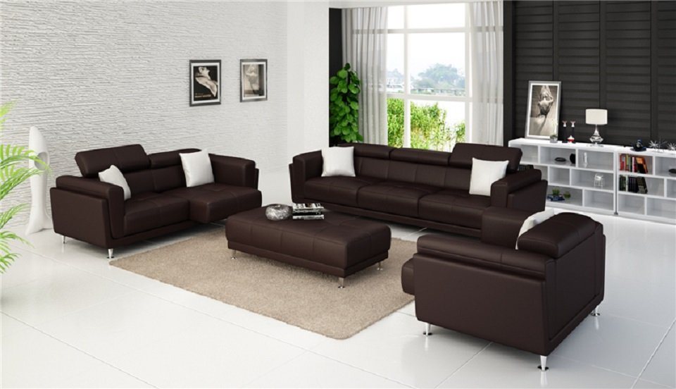 JVmoebel Sofa Design Couchen Sofas Polster 32 Sitzer Sofagarnitur Set Leder Sofa, Made in Europe von JVmoebel