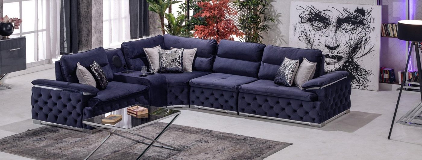 JVmoebel Sofa Design Ecksofa Stoff L-Form Modern Style Couch Polstermöbel von JVmoebel