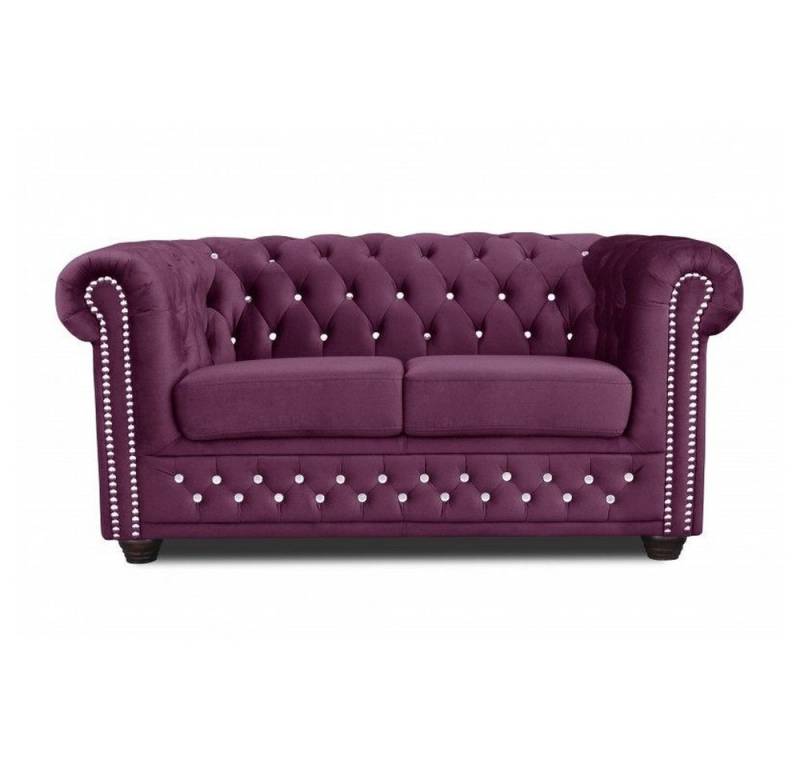 JVmoebel Sofa Designer Chesterfield Zweisitzer Couch in Rosa - Blink Sofa, Made in Europa von JVmoebel