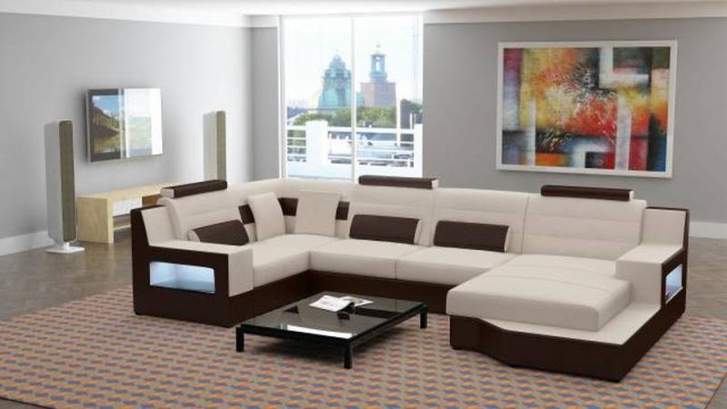 JVmoebel Sofa Designer Couch Sofa Polster Eckcouch Garnitur Ledersofa Couchen, Made in Europa von JVmoebel