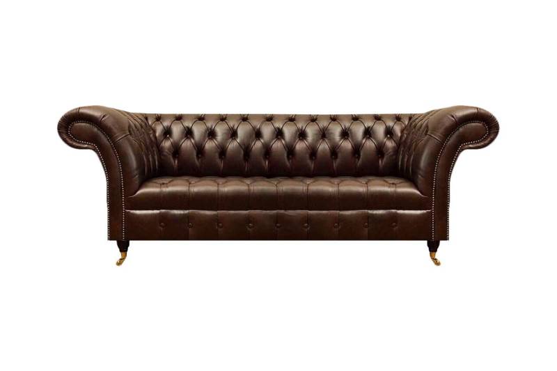 JVmoebel Sofa Exklusive Chesterfield Braune Ledercouch Moderner Dreisitzer Sitzmöbel, Made in Europa von JVmoebel