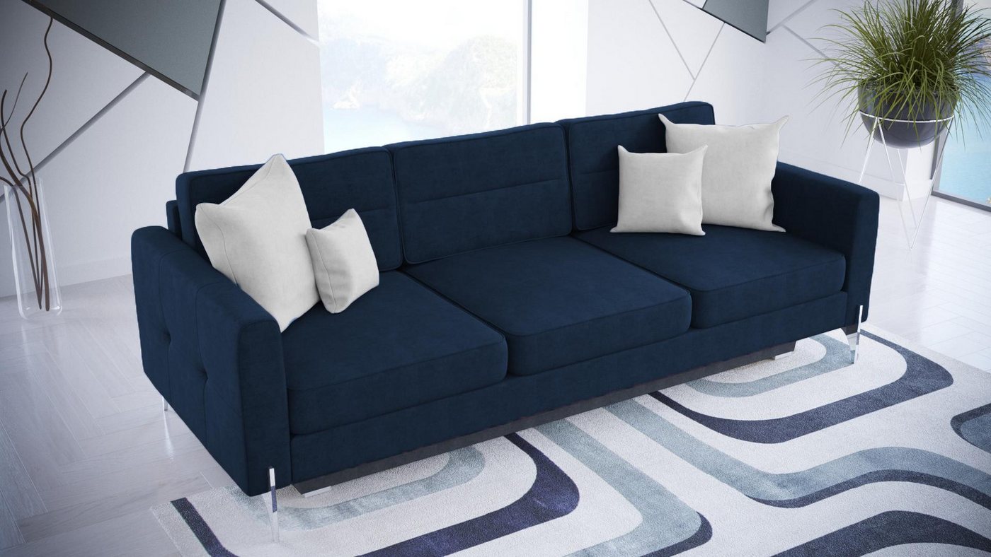 JVmoebel Sofa Flexibles Schlafsofa Textil Couch Klappbett Polsterbank Wohnzimmer, Made in Europa von JVmoebel