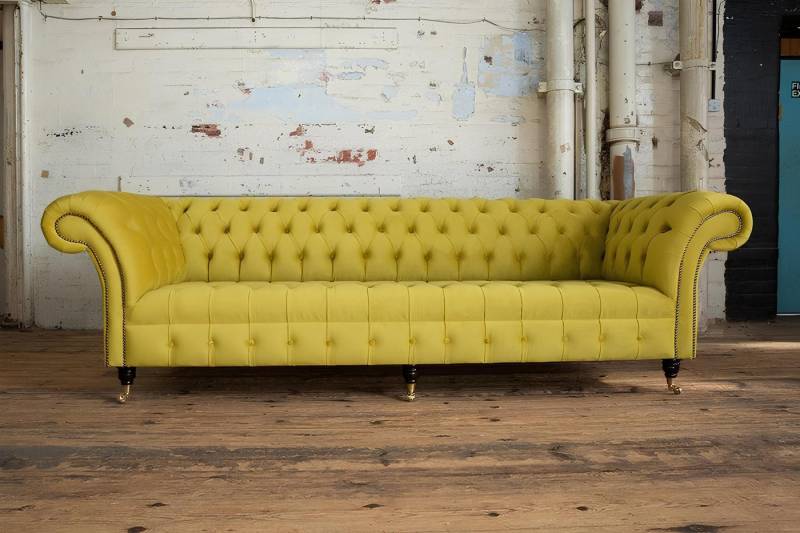 JVmoebel Sofa Gelbe Designer Sofa Couch Polster XXL 4 Sitzer Big Sofas Couchen, Made in Europa von JVmoebel