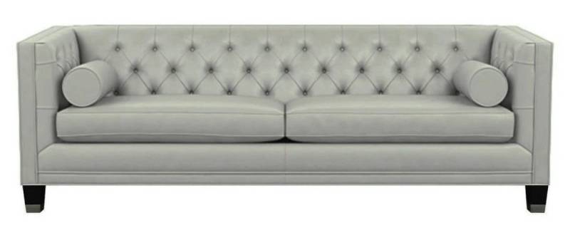 JVmoebel Chesterfield-Sofa Grau Chesterfield Ledersofa für drei Personen - XXL Couch, Made in Europa JVmoebel Chesterfield-Sofa Grau Chesterfield Ledersofa für drei Personen - XXL Couch, Made in Europa von JVmoebel