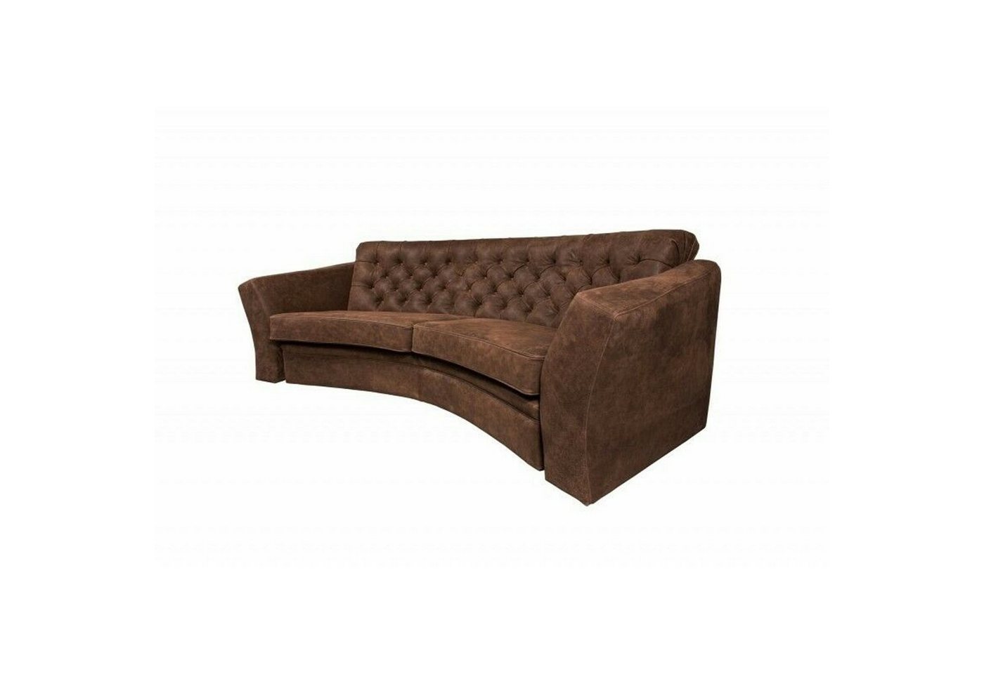 JVmoebel Sofa Grauer Dreisitzer Luxus Halbrundes Sofa Polstermöbel Chesterfield, Made in Europe von JVmoebel