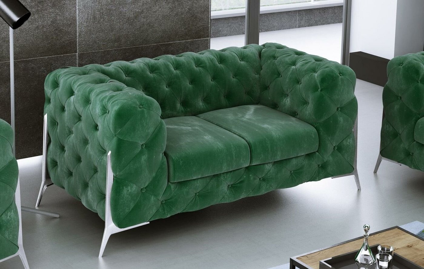 JVmoebel Sofa Grüße Chesterfield Couch 2 Sitzer Polster Sitz Textil Stoff Sofa, Made in Europe von JVmoebel