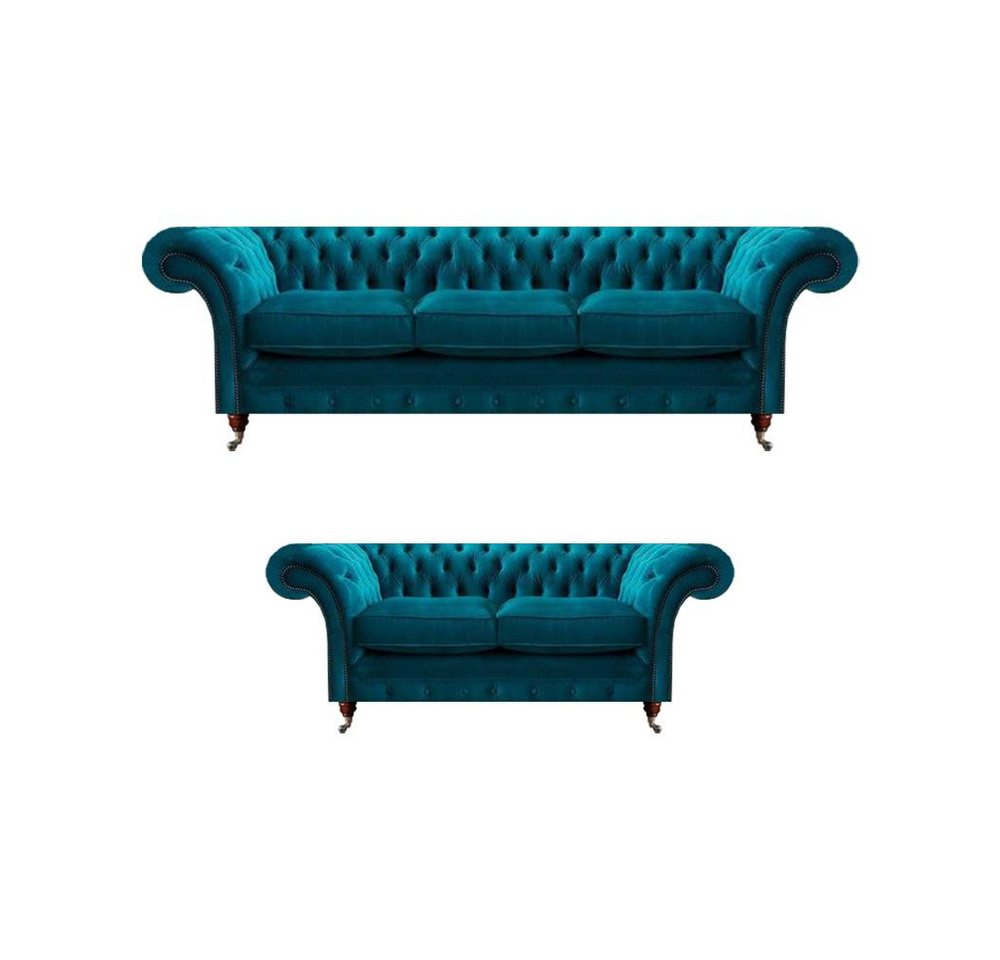 JVmoebel Sofa Hellblaue Wohnzimmer Textilsofas Designer Dreisitzer 2-Sitzer 2tlg Set, Made in Europa JVmoebel Sofa Hellblaue Wohnzimmer Textilsofas Designer Dreisitzer 2-Sitzer 2tlg Set, Made in Europa von JVmoebel