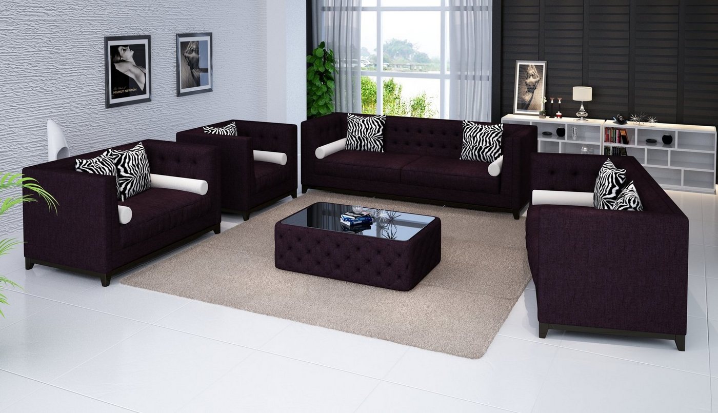 JVmoebel Sofa Ledersofa Couch Sofagarnituren Sitzer Design Modern Sofa Sitzpolster, Made in Europe von JVmoebel