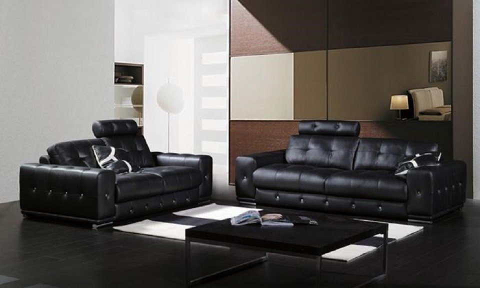 JVmoebel Sofa Ledersofa Couchen Sofa Sitzer Set Sofas Polster Couch 3tlg Sessel, Made in Europe von JVmoebel