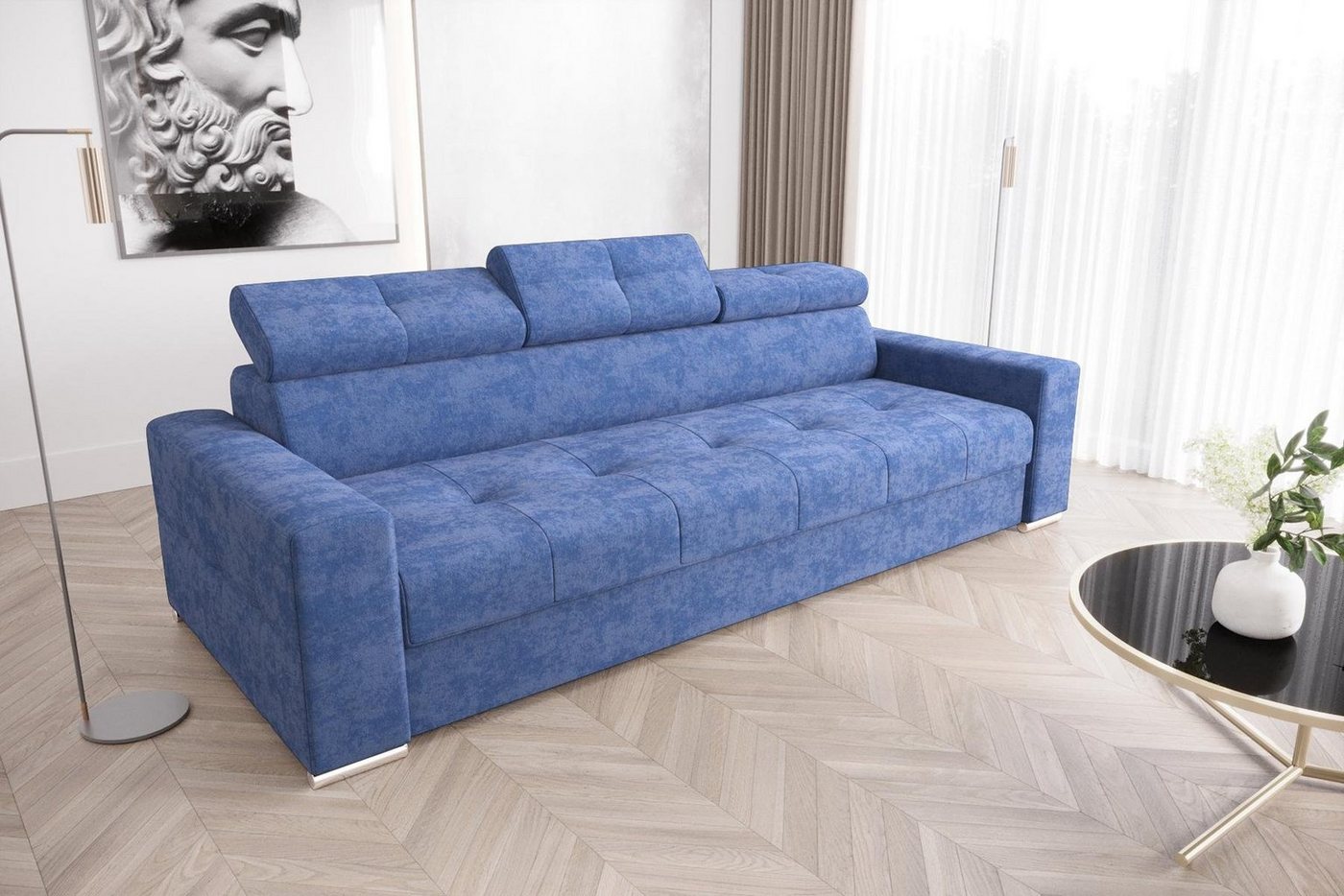 JVmoebel Sofa Moderne 3er Sitz Sofas Zimmer Möbel Weiß Polster Dreisitzer, Made in Europe von JVmoebel