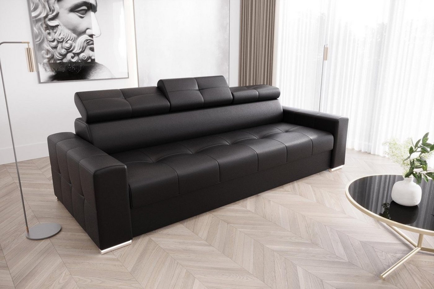 JVmoebel Sofa Moderne 3er Sitz Sofas Zimmer Möbel Weiß Polster Dreisitzer, Made in Europe von JVmoebel