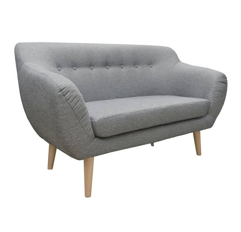 JVmoebel 2-Sitzer Moderne Graue Designer Couch 2-Sitzer Luxus Polstermöbel, Made in Europa von JVmoebel