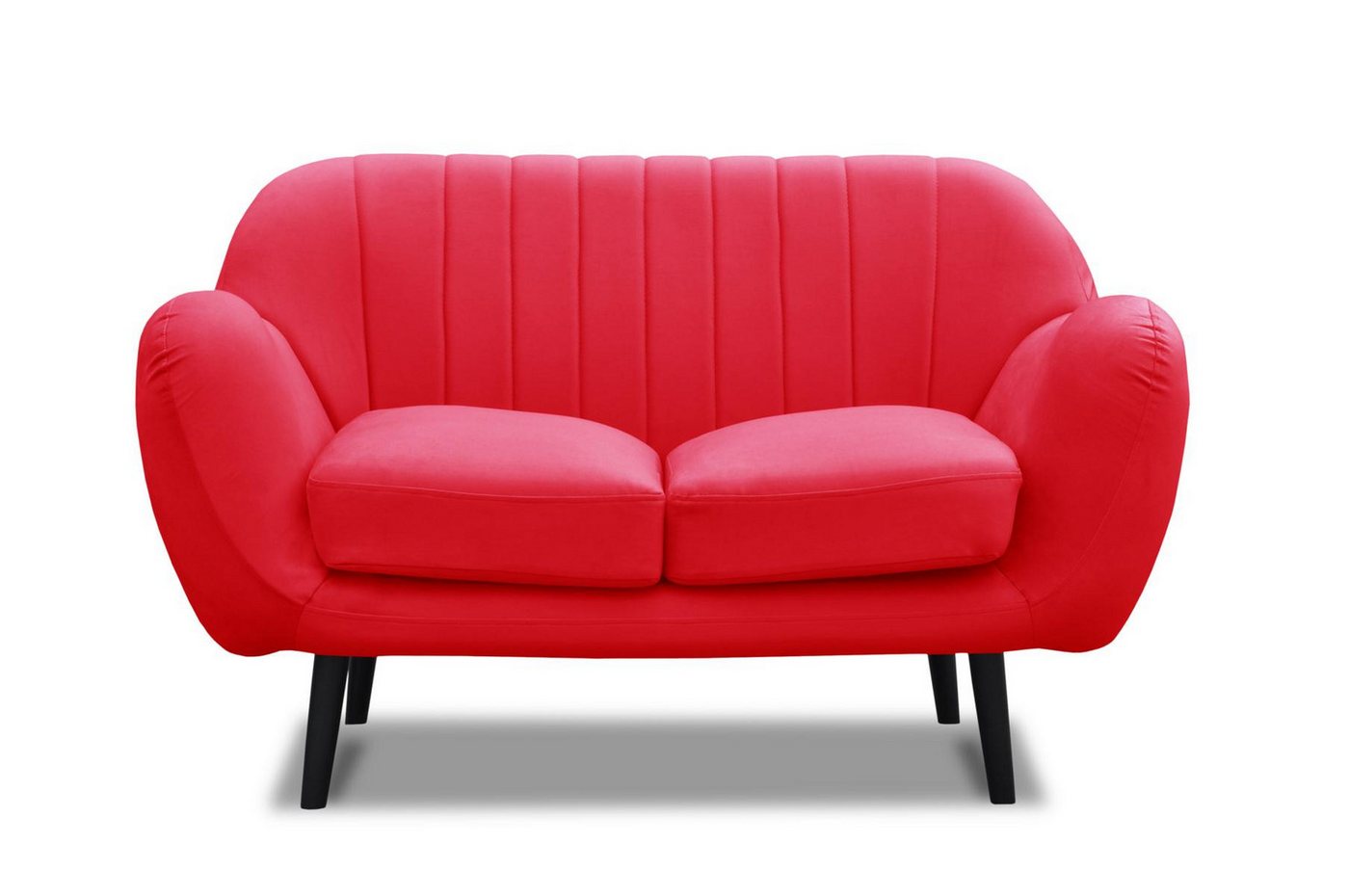JVmoebel Sofa Moderne Zweisitzer Couch aus Stoff und Leder, neu, Made in Europa von JVmoebel