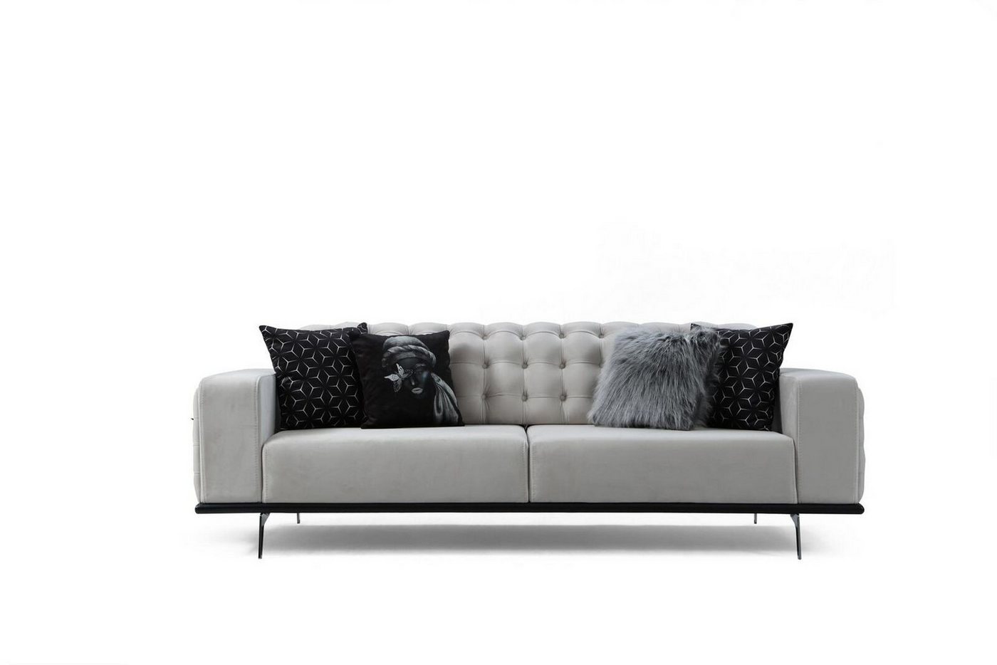 JVmoebel Sofa Moderner 3-Sitzer Wohnzimmer Weiße Edle Couch Luxuriöses Polstersofa, 3x-Sitzer Sofa 1 Teile, Made in Europa von JVmoebel