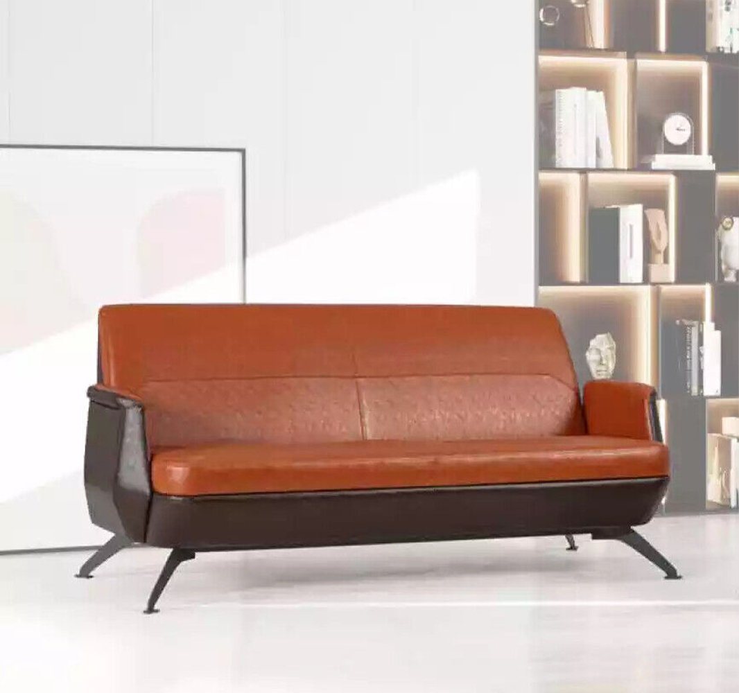 JVmoebel Sofa Moderner Leder Zweisitzer Arbeitszimmermöbel Designer Couch Büromöbel, Made In Europe von JVmoebel