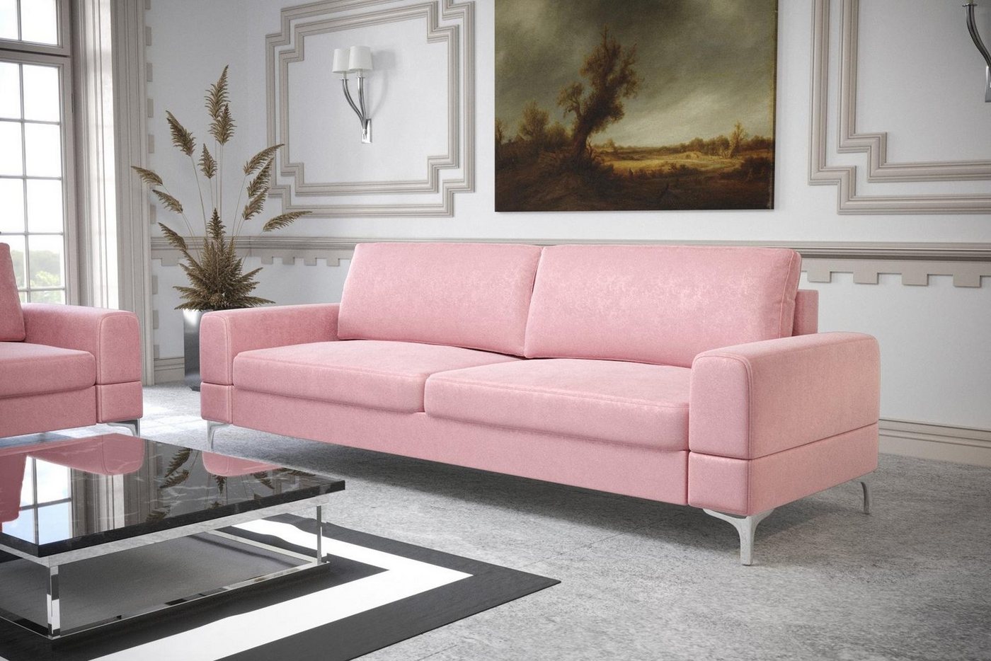 JVmoebel Sofa Modernes Weißes Sofa Dreisitzer Luxus Couch Kunstleder Möbel Holz, Made in Europe von JVmoebel