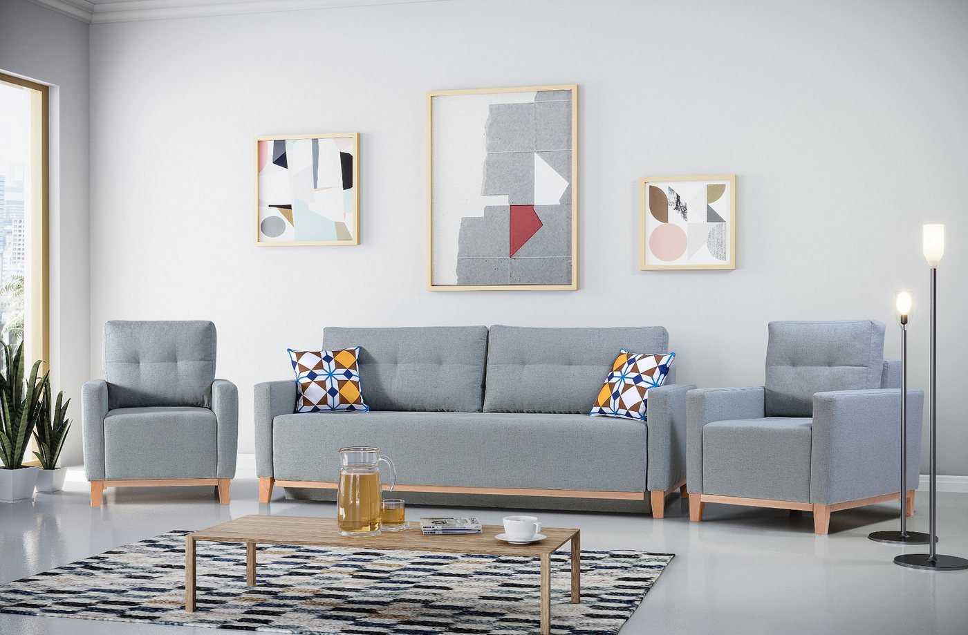 JVmoebel Sofa Multifunktionales Schlafsofa mit Textilpolsterung für Wohnräume, Made in Europa JVmoebel Sofa Multifunktionales Schlafsofa mit Textilpolsterung für Wohnräume, Made in Europa von JVmoebel