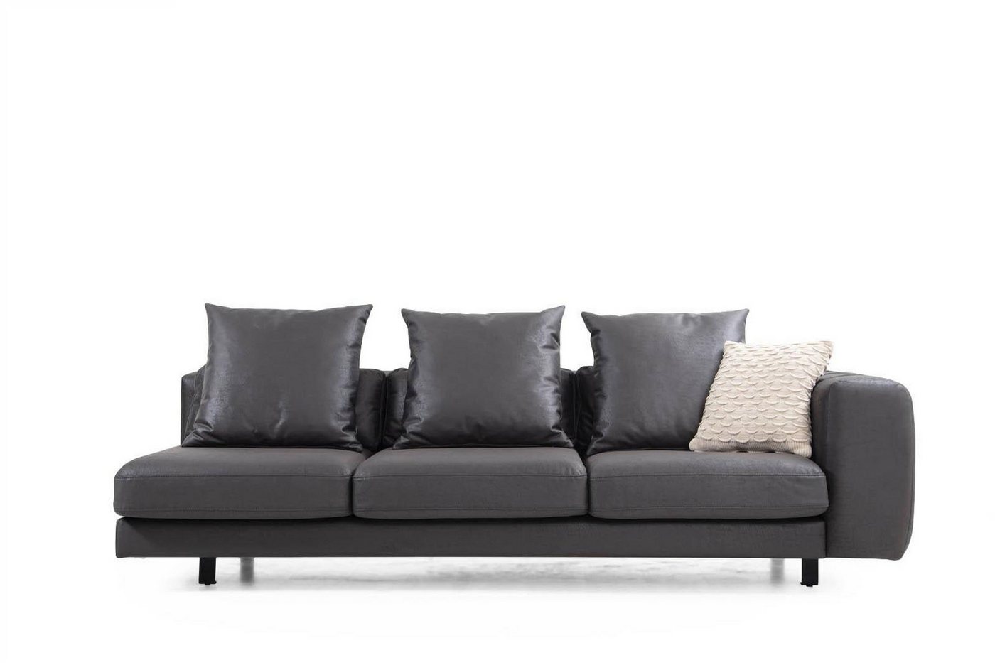 JVmoebel Sofa Polstersofa Dreisitzer Couch Stoffsofa Sofa Sitzer Stoff Grau Tisch, 1 Teile, Made in Europa von JVmoebel