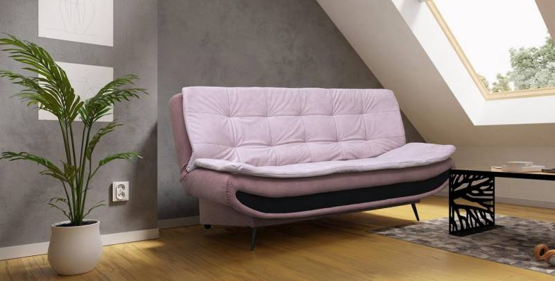 JVmoebel Sofa Rosa Zweisitzer Couch Schlafsofa Polsterung 2-Sitzer Sitzmöbel, Made in Europa von JVmoebel