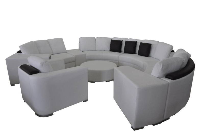 JVmoebel Wohnlandschaft Runde Eck Sofa Couch XXL Couchen Wohnlandschaft U Form Sessel, Made in Europa von JVmoebel