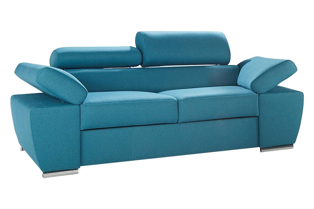 JVmoebel Sofa Sofa 2 Sitzer Design Polster Modern Textil Stoff Sofas Bettfunktion, Verstellbare Armlehnen und Kopfstützen von JVmoebel