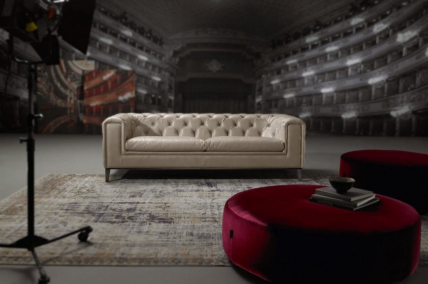 JVmoebel Sofa Sofa 3 Sitz Wohnzimmer Chesterfield Möbel Design Luxus Italienischer von JVmoebel