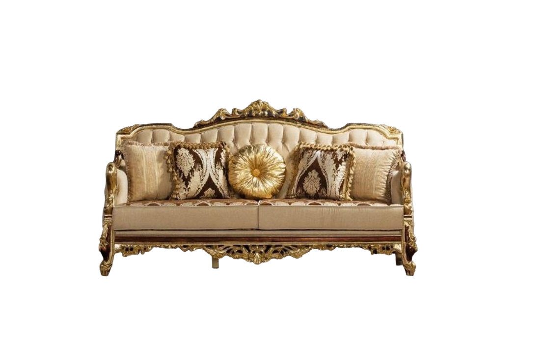JVmoebel Sofa, Sofa 3 Sitzer Barock Rokoko Couch Luxus Sofas Stoff Textil Design von JVmoebel