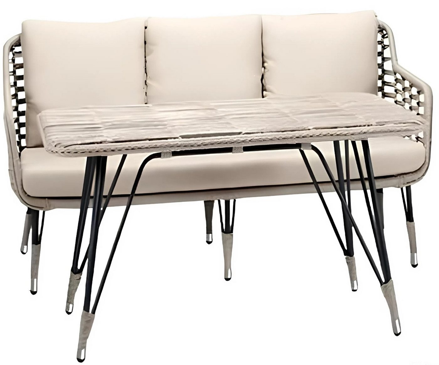 JVmoebel Gartenlounge-Set Luxus 3 Sitzer Couchtisch Gartenset für stilvolle Outdoor-Oasen, (2tlg Set(Sofa 3 Sitzer+Couchtisch), Made in Europa JVmoebel Gartenlounge-Set Luxus 3 Sitzer Couchtisch Gartenset für stilvolle Outdoor-Oasen, (2tlg Set(Sofa 3 Sitzer+Couchtisch), Made in Europa von JVmoebel