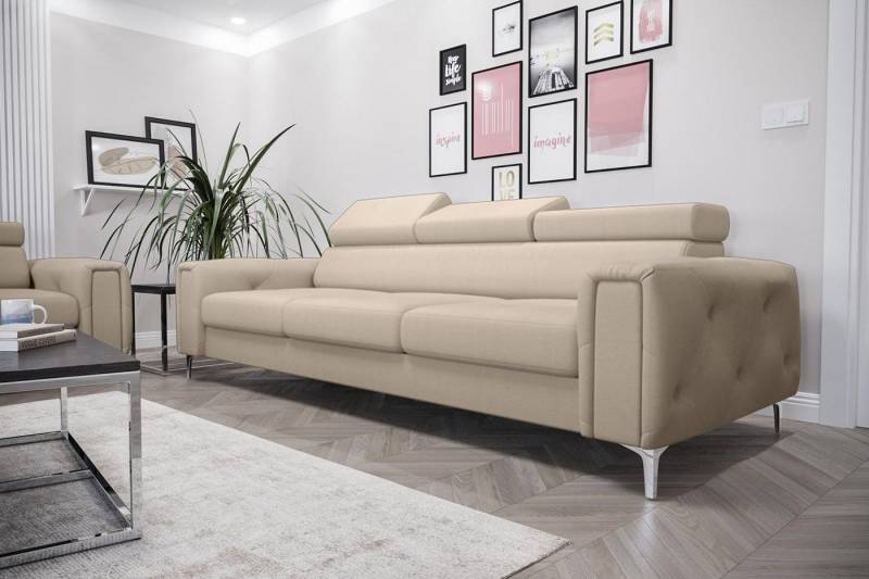 JVmoebel Sofa 3-Sitzer Kunstleder Couch Polster Luxus Möbel Dreisitzer Sofa, Made in Europa JVmoebel Sofa 3-Sitzer Kunstleder Couch Polster Luxus Möbel Dreisitzer Sofa, Made in Europa von JVmoebel