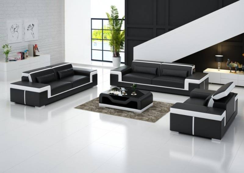 JVmoebel Polstergarnitur Sofa Polster Leder Couch Sitz Komplett Set Moderne Garnitur 3+2+1, Made in Europa JVmoebel Polstergarnitur Sofa Polster Leder Couch Sitz Komplett Set Moderne Garnitur 3+2+1, Made in Europa von JVmoebel