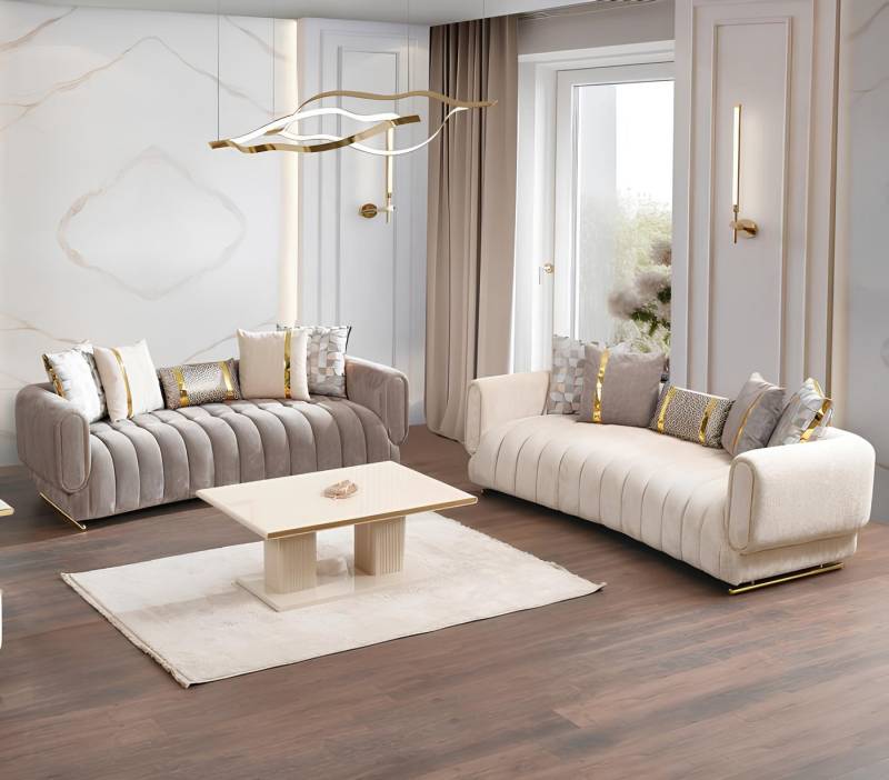 JVmoebel Polstergarnitur Sofagarnitur 3+3 Sitzer Sofas Wohnzimmer Möbel Modernes Couchtisch, (3tlg Wohnzimmer Set (2x Sofa 3 Sitzer + Couchtisch), Made in Europa JVmoebel Polstergarnitur Sofagarnitur 3+3 Sitzer Sofas Wohnzimmer Möbel Modernes Couchtisch, (3tlg Wohnzimmer Set (2x Sofa 3 Sitzer + Couchtisch), Made in Europa von JVmoebel
