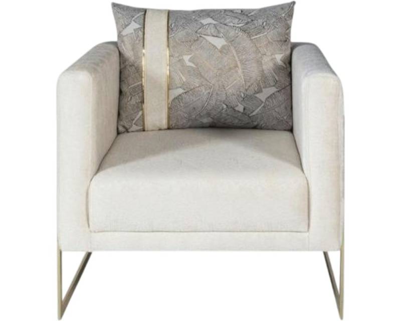 JVmoebel Sofa Stilvoller Designer Club Lounge Sessel 1-Sitzer Weiß Textil, 1 Teile, Made in Europe von JVmoebel