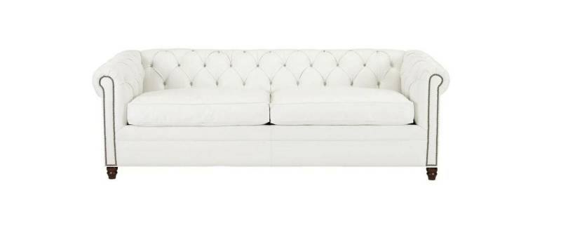 JVmoebel Sofa Weiß Chesterfield Modern Design Dreisitzer Couchen Leder, Made in Europe von JVmoebel