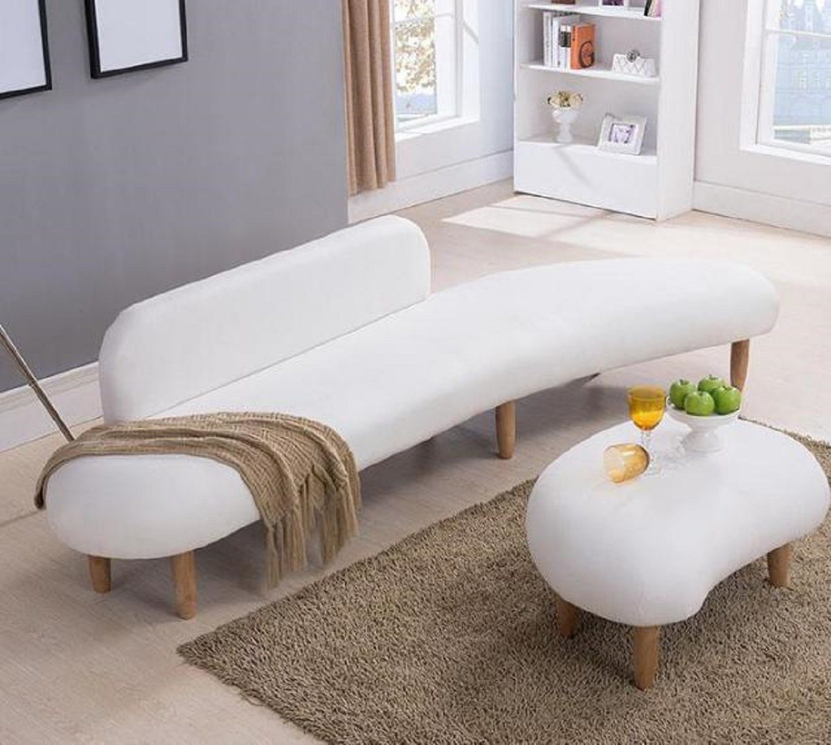 JVmoebel Sofa Weißes Sofa 4 Sitzer Couchtisch Sitz Möbel Wohnlandschaft Polster, Made in Europa JVmoebel Sofa Weißes Sofa 4 Sitzer Couchtisch Sitz Möbel Wohnlandschaft Polster, Made in Europa von JVmoebel
