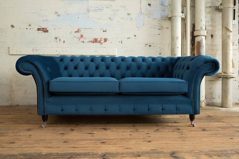 JVmoebel Sofa XXL Sofa 3 Sitzer Couch Chesterfield Polster Sitz Garnitur Textil, Made in Europa von JVmoebel