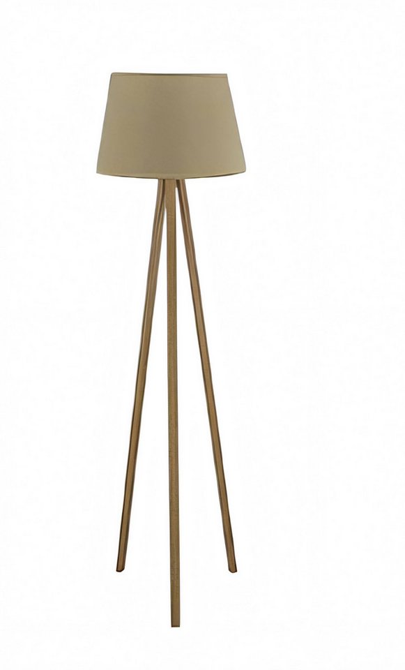 JVmoebel Stehlampe Beige Holz Stehlampe im eleganten Design für modernes und klassisches, Made in Europe von JVmoebel