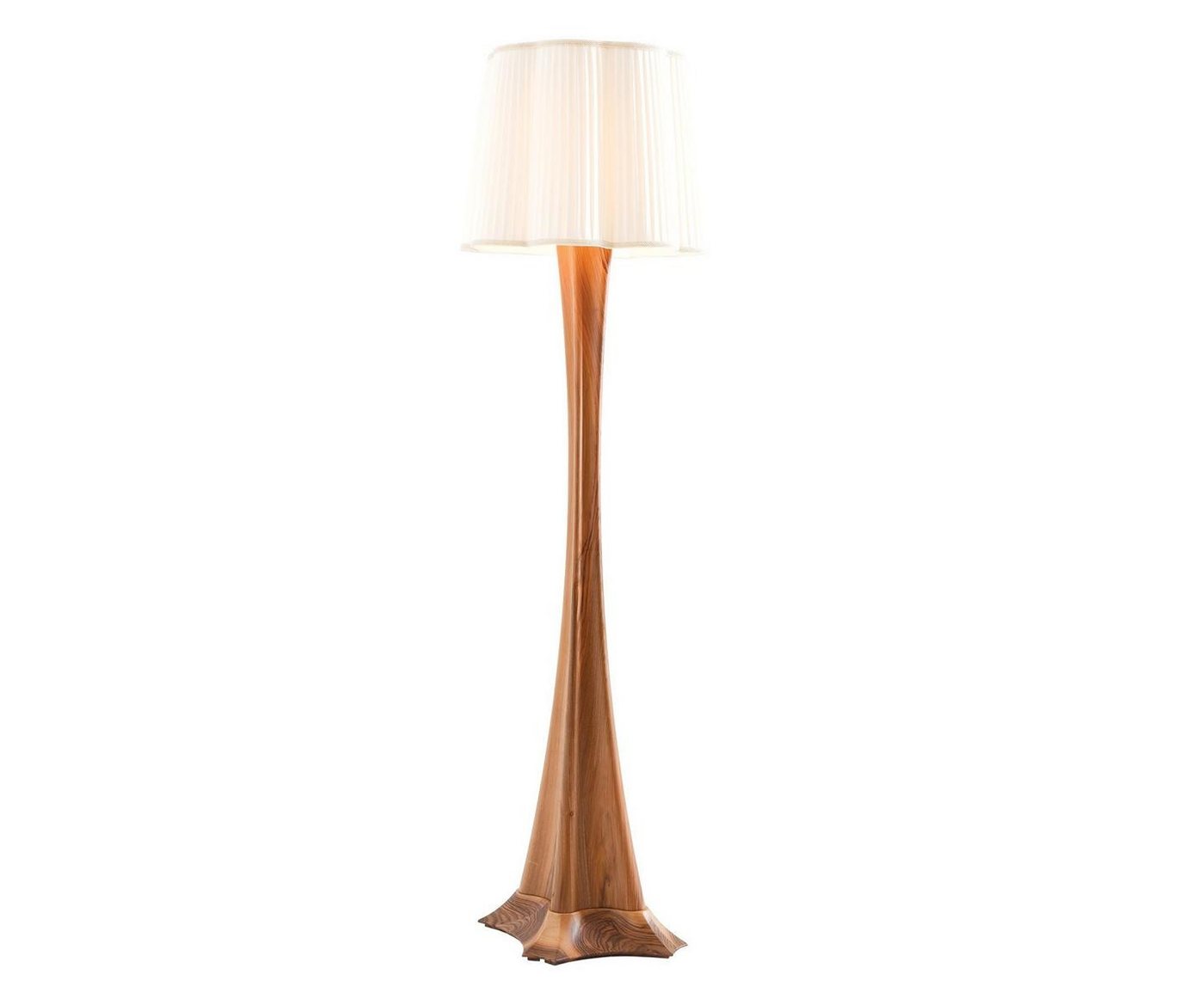JVmoebel Stehlampe Braune Holzlampe im eleganten Design für gemütliches Ambiente, Made in Europe von JVmoebel