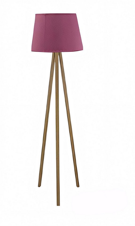 JVmoebel Stehlampe Elegante rosa Holz Stehlampe im modernen Design, Made in Europe von JVmoebel