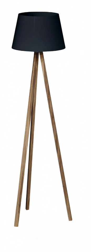 JVmoebel Stehlampe Elegante schwarze Stehlampe aus Holz im modernen Design, Made in Europe von JVmoebel