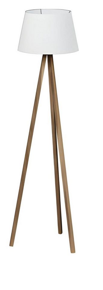JVmoebel Stehlampe Elegante weiße Stehlampe aus Holz im zeitlosen Design, Made in Europe von JVmoebel